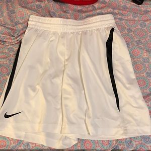 White Nike shorts